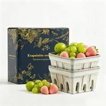 Ceramic Berry Colander Set Of 2 - Square Porcelain Strainer With Holes. Fixed Price $20.39.