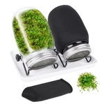 Kikerike Seed Sprouting Kit With Wide Mouth Mason 2-JARS (style A). Fixed Price $50.23.