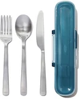 Oxo Softworks Prep & Go Utensil Set With Case Dishwasher Safe Fork, Knife, Spoon. Fixed Price $13.95.