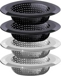 Kitchen Sink Drain Strainer, 4 Pack Stainless Steel And Black Mesh. Fixed Price $9.79.