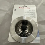 Kitchenaid Stainless Steel Sink Strainer With Black Soft Touch Knob KE880OHSS. Fixed Price $7.50.