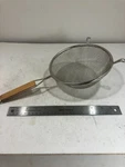Stainless Steel 7.5" Double Wire Mesh Strainer With 7" Long Handle Household. Fixed Price $5.00.