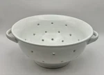 Solid White Ceramic Berry Strainer Colander 7.75 Target Bullseye. Fixed Price $16.90.
