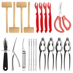 19PCS Tools Includes Scissors, Crab Crackers, Oyster Knife, .... Fixed Price $33.43.