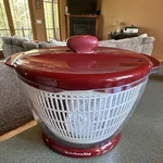 Kitchenaid Salad & Fruit Spinner Large 12IN Red/white/clear Plastic Lid Bowl. Fixed Price $17.49.