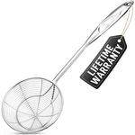 Zulay Kitchen Premium Stainless Steel Skimmer Strainer, Silver. Fixed Price $26.99.