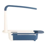Wohpnle Telescopic Sink Storage Rack, Retractable Drainer With Blue. Fixed Price $22.94.