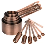 Iffmyjb Copper Plate Measuring Cups And Spoons Set Of 12, Cu.... Fixed Price $41.43.