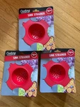 Sink Strainer Silicone Filter Food Hair Debris Kitchen Red 3PC Cooking Concept. Fixed Price $19.95.