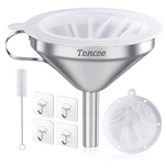 5-INCH Premium Stainless Steel Funnel With 200 Mesh Food Strainer, Kitchen. Fixed Price $14.86.