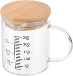 Patikil Glass Measuring Cup, 3.3 Borosilicate 250ML, Black. Fixed Price $16.85.
