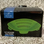 Zulay- Clip-on Silicone Food Strainer (green) No Box. Fixed Price $12.99.