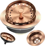 Kitchen Sink Drain Copper 3-1/2 Inch Stainless Steel Strainer Asse. Fixed Price $31.96.
