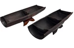 Vintage Hand Carved Bamboo Divided Nut Dish Relish Tray Mid Century Lacquer. Fixed Price $45.00.