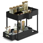 Hearth & Harbor 2-TIER Under Sink Organizer, Black, Pull-out 1 Pack,. Fixed Price $53.00.