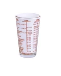 Kolder Mix Glass, 6 Units Of Measurement, Heavy Red. Fixed Price $22.85.