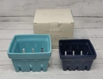 Katie Kime Navy & Turquoise Berry Basket Colander Set New In Box. Fixed Price $19.50.