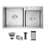 30 Inch Double Bowl Drop-in/topmount Kitchen Sink, Nano-coated Stainless Stee.... Fixed Price $180.37.
