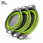 3 Pack Collapsible Silicone Colander Set Kitchen Strainer Basket. Fixed Price $20.99.