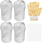 Sankoly 4 Pack Downspouts Gutter Guard Aluminum Filter Strainer Expandable. Fixed Price $13.20.