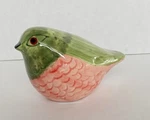 Creative Co-op Hand Painted Stoneware Orange & Green Bird Figurine. Fixed Price $7.95.