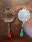 (2) Vintage Western Germany Wire Mesh Sieves Strainers Sifter Farmhouse Country. Fixed Price $16.00.