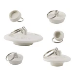 Hibbent 6 Pieces Stopper, Rubber Kitchen Sink Drain, White. Fixed Price $18.48.