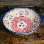 Temptations Old World Colander Red White Blue Firework Fetti 10IN Large Strainer. Fixed Price $49.99.