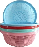 8 Pcs Plastic Wash Basket Round Perforated Colander Vegetables Fruits. Fixed Price $43.43.
