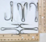 100 8/0 7897 Stainless Double Prong Tuna Dorado Hard Baits Trolling Lure Hooks. Fixed Price $115.12.