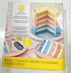 Wilton Easy Layers 6" Inch Cake Pan Set Of 5 Non-stick Clean Kids. Fixed Price $8.99.