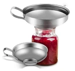 2 Piece Stainless Steel Canning Funnel Set Wide Mouth Mason Jar Filling. Fixed Price $12.99.