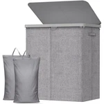 Lifewit Large Laundry Basket With Lid, Hamper 145L, Light Gray. Fixed Price $56.89.