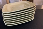 Target Home Plates - Olive/pea Green Square Dishwasher Safe (8). Fixed Price $64.00.
