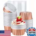 Eusoar Rose Gold Cupcake Liners, 120PCS 5OZ Disposable Aluminum Foil Baking Cups. Fixed Price $54.06.
