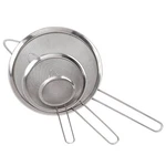 Chef Pride Fine Mesh Strainers (set Of 3) 3, 5.5, 7 Inch Stainless Steel Kit. Fixed Price $22.84.