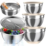 Nicdiet Mixing With Airtight Lids, Stainless Steel Set 3. Fixed Price $49.41.