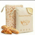 New Best 2 Packs Xl Beeswax Bread Bags, Wide Zipper Access, Natural Linen Cotton. Fixed Price $27.16.