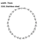 316L Stainless Steel 21 Cm (8.27 Inch) Mm Width Knotted Chain Bracelet. Fixed Price $10.99.