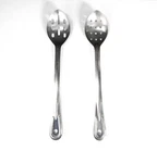 Polar Ware Nsf Slotted Cooking Strainer Spoons Stainless Steel Vintage Set 2. Fixed Price $21.99.