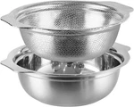 Extra Large Stainless Steel Colander, 5.5QT, Stanless. Fixed Price $35.35.