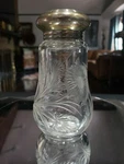 Sugar Shaker Muffineer American Brilliant Cut Glass Wilcox Meriden Sterling Silv. Fixed Price $79.95.