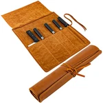 Knife Roll Bag Genuine Leather Professional 5 Knives Travel Tool Pouch. Fixed Price $54.87.