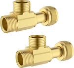 2 Pcs Brass Angle Stop Add-a-tee VALVE,3/8" Compression Inlet X Outlet Easy. Fixed Price $14.49.