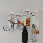Kitchenaid White Measuring Cups Spoons Cookie Lifter Utility Whisk Hwha Set 11. Fixed Price $54.55.