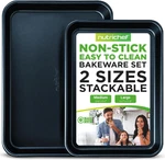 Nutrichef 2-PIECE Baking Non Stick Premium Carbon Steel Cookie Sheets Fo. Fixed Price $21.06.