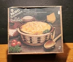 Vintage 70S Abc Bravo 1.5 Bakeware Basket Round Amber Casserole Dish W/covr. Fixed Price $39.99.