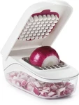 Oxo Good Grips Vegetable And Onion Chopper With Easy Pour Opening White. Fixed Price $22.59.