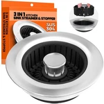 3 1 Kitchen Sink Drain Strainer & Stopper Upgraded Stainless Steel Dr.... Fixed Price $25.32.
