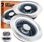 Nipoko Sink Drain Strainer Stopper, 3-IN-1 Kitchen 2PACK, Silver. Fixed Price $38.26.